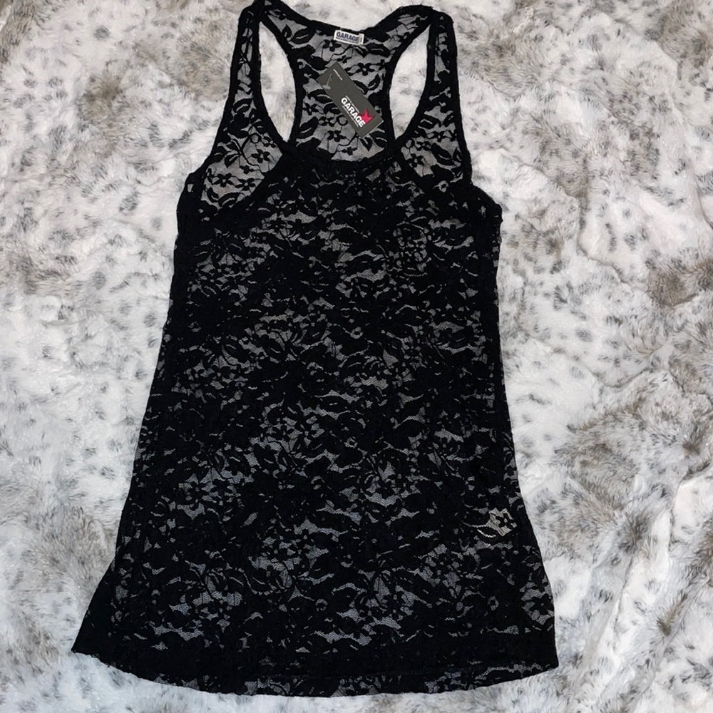 Garage Black Lace Tank